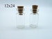 10pcs 12x24x6mm Clear Glass Tiny Wishing Drifting Bottle Vials Pendants With Corks/Free EyeHook Charm Pendant c4444 