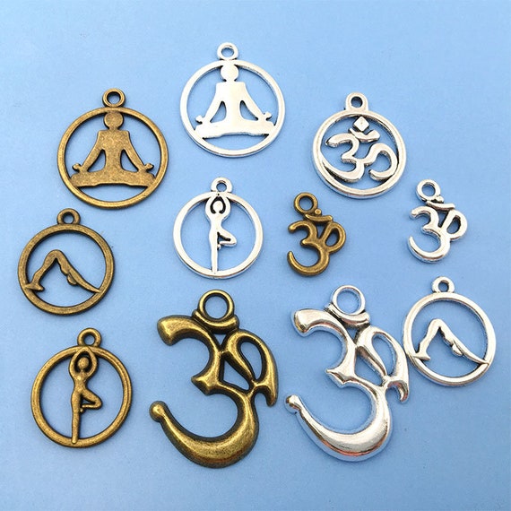 Yoga Themed Charm Necklace Yoga Themed Charm Necklace