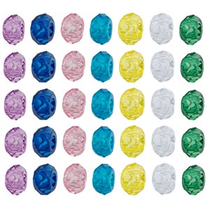 10/20/30pcs colorful European style faceted imitation glass large hole beads European beads Fit For Pandora Shiny large hole jewelry craft