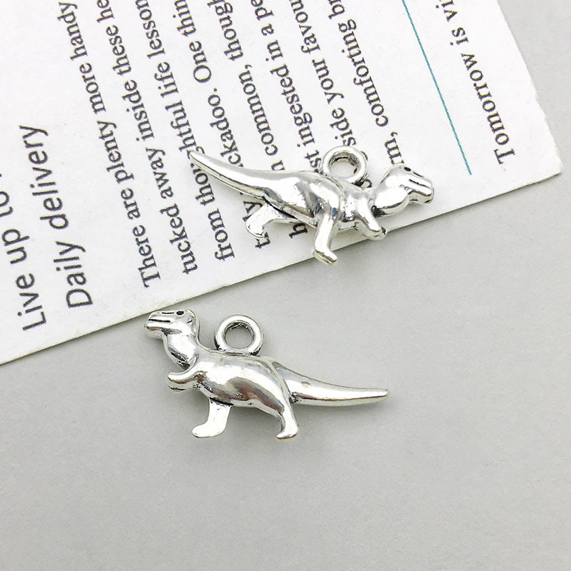 Lot De 36 Breloques Dinosaures En émail - 18 Styles Mignons, Plaqué Or, Pour Bijoux DIY, Pendentifs, Bracelets - 2