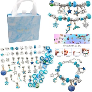 1 Set Charm Bracelet Making Kit DIY Charm Bracelet Making Kit, Jewelry Making Supplies Jewelry Gift Set