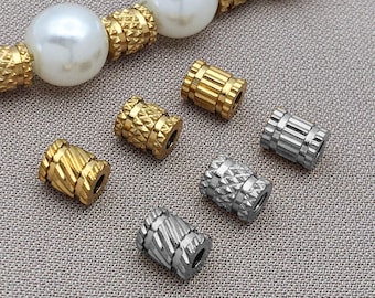 20 pièces 4 6 8 10mm plaqué or disque en acier inoxydable entretoise plate perles en vrac pour la couture bracelet graine fabrication de bijoux en gros-G10
