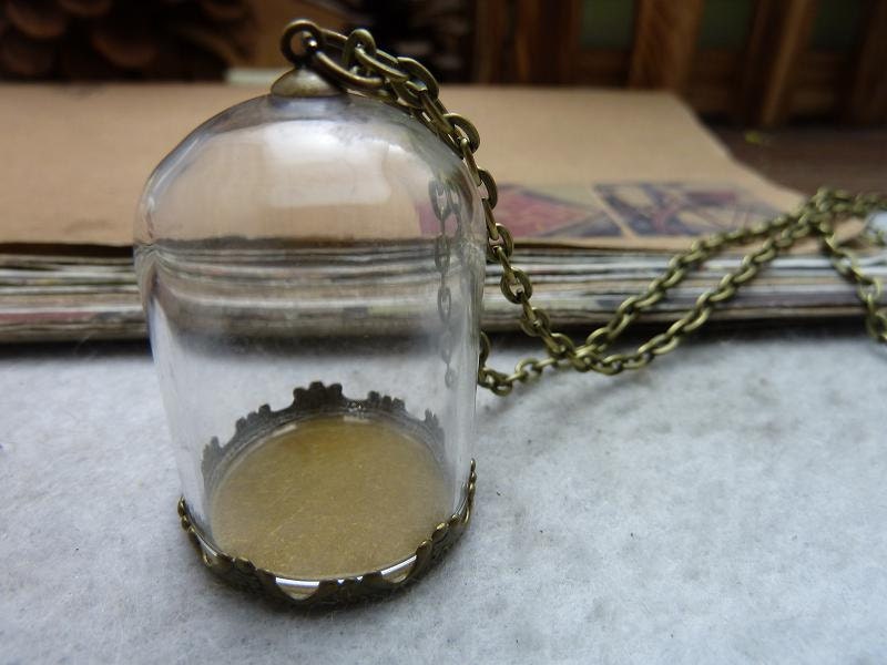 1 set 35x25mm Clear Glass Globe Bottle Pendant With Antique Etsy