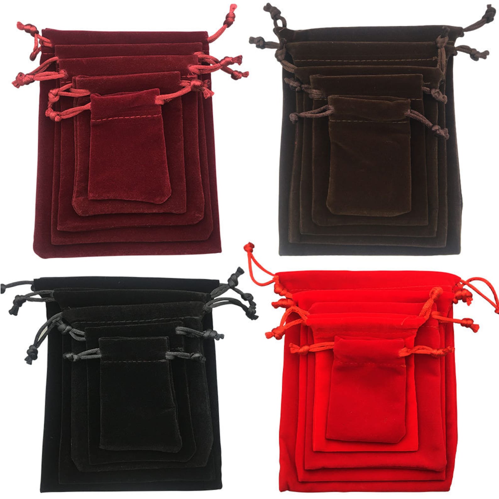 5 PCS Flannel Bag Flannel Drawstring Bags Mojo Bags Flannel Etsy