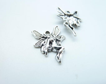 20pcs 14x20mm Antique Silver  Mini Angel Charm Pendant c4632