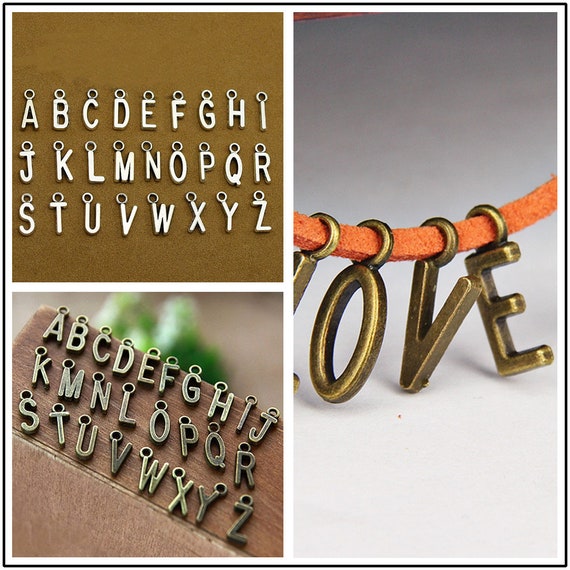 26 Pièces Accessoires De Fabrication De Bijoux Vintage – Pendentifs Et Charmes Alphabet En Alliage – Parfait Pour Le DIY