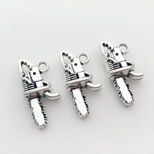 10/20/30 Stück Kettensäge Charms antikes Silber Charm Werkzeug Säge Charm Anhänger DIY Schmuck 10x20mm Bild 1