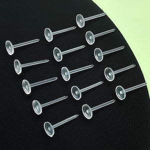 500/600/800pcs 5mm Invisible Plastic Earrings Blank Pins Stud Tiny Head Findings for Jewelry Making Findings DIY Supplies