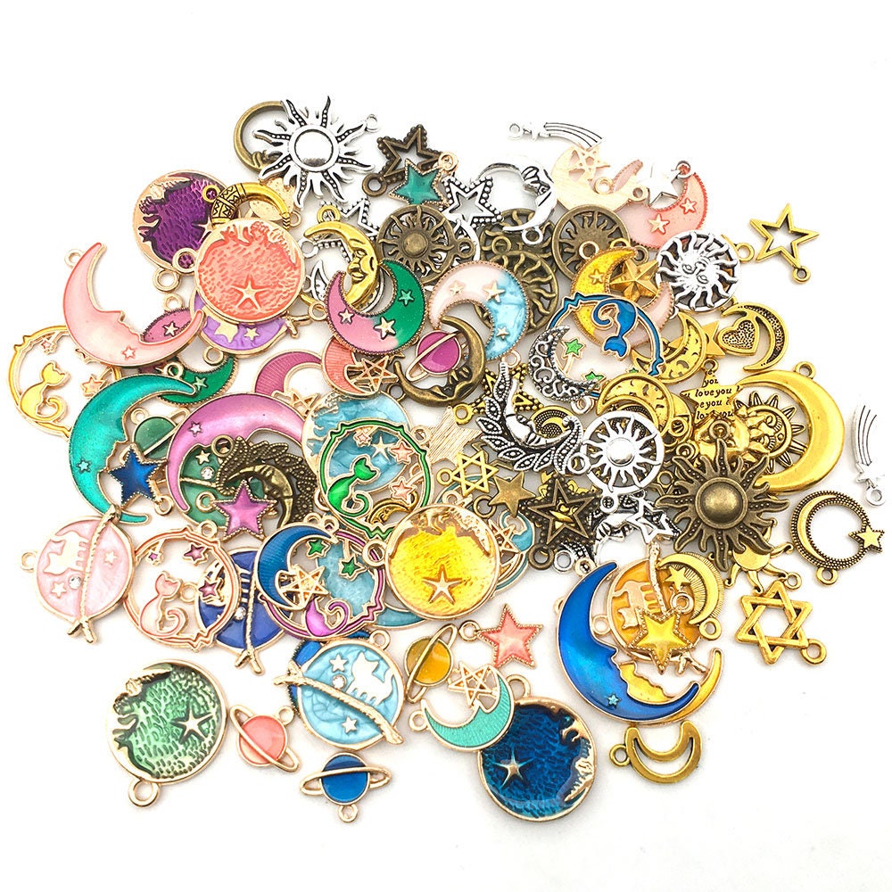 Solar Charms / Sun Pendant (8pcs / 16mm x 20mm / Antique Gold) Astrology Astronomy Celestial Jewelry Bracelet Earrings Wine Charms CHM2388