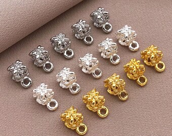 Ganci per orecchini in ottone placcato oro 18K di alta