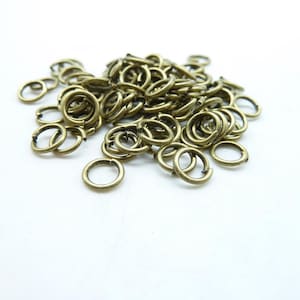 About 380pcs 6mm Antique Bronze Jump Ring ---30g