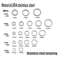 Size  4 5 6 7 8 10 mm Stainless Steel JumpRings Silver tone Closed Jump Rings Connectors For Clasp Bracelet Necklace Findings