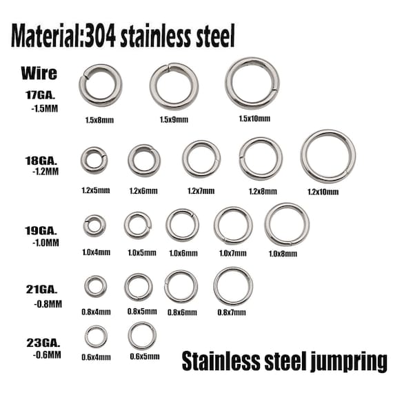 Size  4 5 6 7 8 10 mm Stainless Steel JumpRings Silver tone Closed Jump Rings Connectors For Clasp Bracelet Necklace Findings