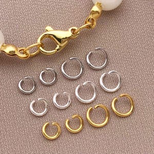 100/150/200pcs Open Jump Rings Copper Plated 4/5mm (0.7mm) Wire Thickness Jump Rings for Necklace Bracelet Keychains Jewelry Making Supplies
