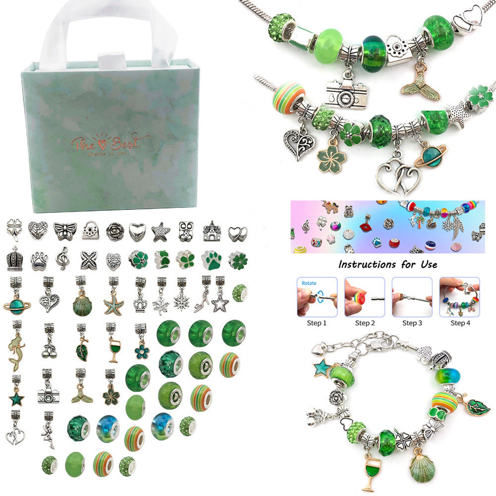 1 Set Charm Bracelet Making Kit DIY Charm Bracelet Making Kit Etsy