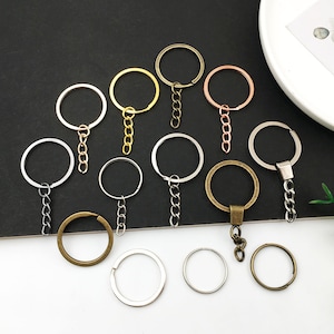 15PCS/30mm Stainless Steel Key Ring Keychain Findings Split Ring Keyring Craft Beading Key Ring DIY Jewelry Making For Man and Woman