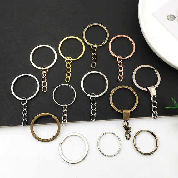 15pcs/30mm Stainless Steel Key Ring Keychain Findings Split Ring Keyring  Craft Beading Key Ring DIY Jewelry Making for Man and Woman 