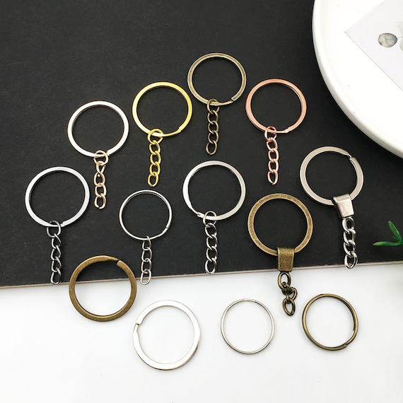 200PCS Key Rings, Split Bulk Keyrings for Keychain and Crafts (Bronze)