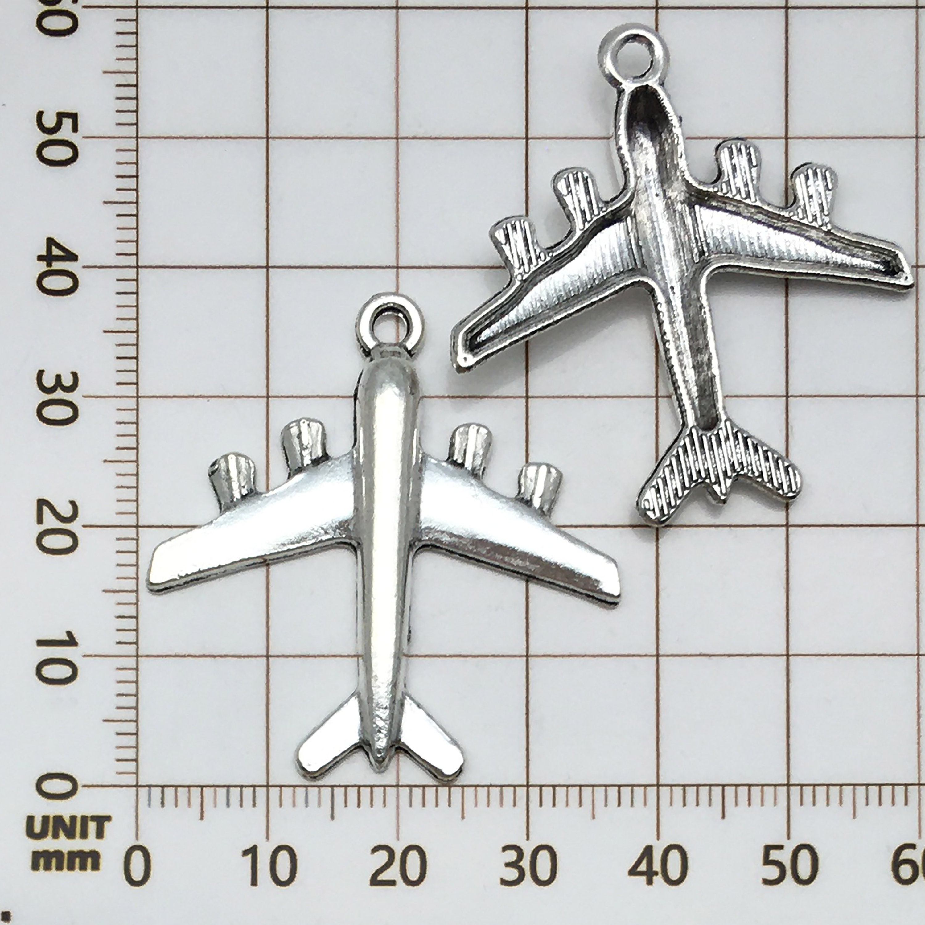 10/15/20pcs Antique Silver Metal Airplane Charm For DIY Keychains Earrings Bracelets Necklaces Jewelry Making Crafts 37x38mm