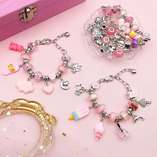 Kit Creativo Braccialetti Con Perline Di Vetro Sfumate - Regalo Fai Da Te Per Ragazze, 24 Colori