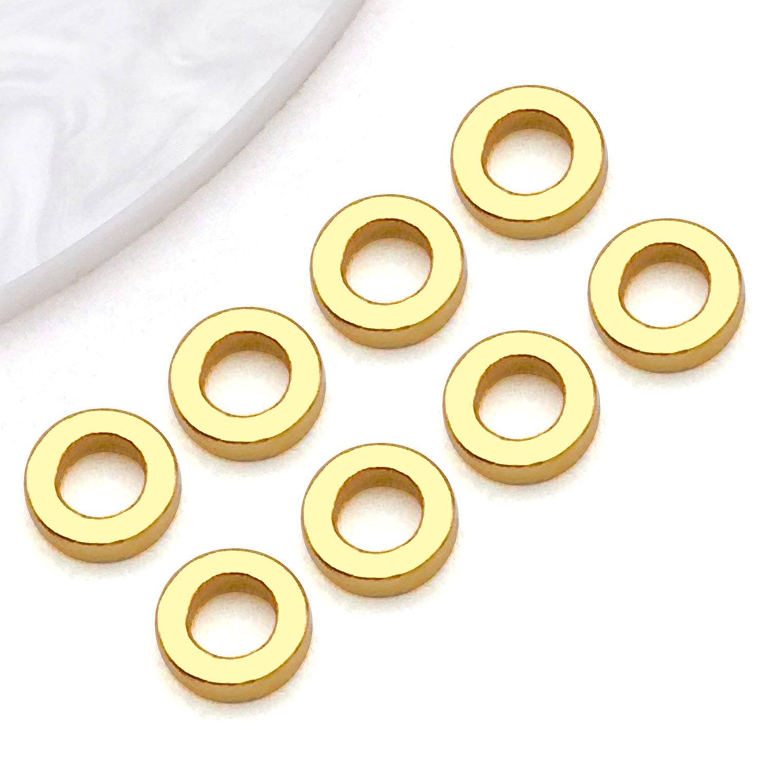 30/60/100pcs Real 18k Gold Plated Brass Connecting Rings 4/6/8/10mm ...