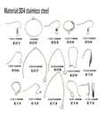 100pcs Stainless Steel Dangle Earring French Wire Hooks Earring Hooks Leverback Ear Wire For DIY Jewellery Making Earrings Findings