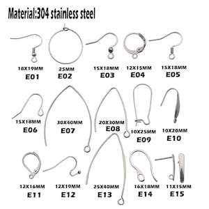 100pcs Stainless Steel Dangle Earring French Wire Hooks Earring Hooks Leverback Ear Wire For DIY Jewellery Making Earrings Findings