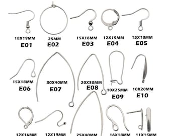 100pcs Stainless Steel Dangle Earring French Wire Hooks Earring Hooks Leverback Ear Wire For DIY Jewellery Making Earrings Findings