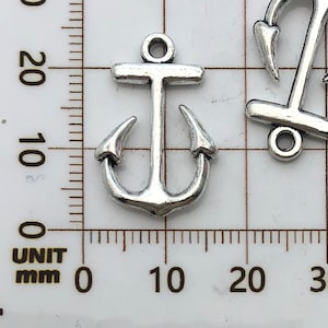 15pcs 14x22mm Antique Silver Anchor With Rope Charm Pendant C2983