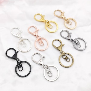 5/10/15pcs Losbter Clasp Hooks Keychains Lobster Claw Clasp, Keychain Ring, and Swivel hook Key Ring  Accessories For Jewelry Making