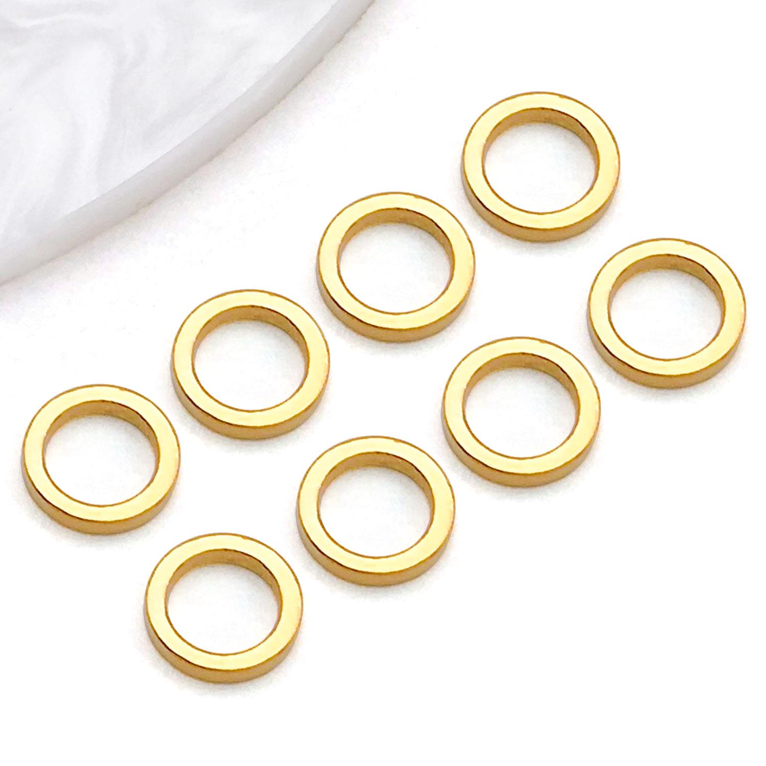 30/60/100pcs Real 18k Gold Plated Brass Connecting Rings 4/6/8/10mm ...