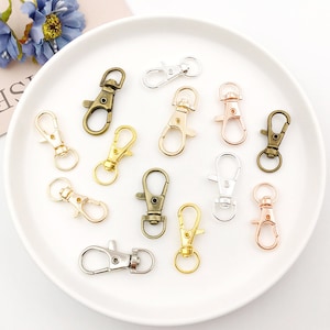 10PCS  Swivel Clips Keychain Clasps Stainless Steel Lobster Clasps Claw Clasps Trigger Clasps Findingds for Jewelry Making Necklace Bracelet