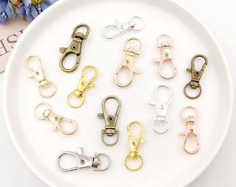 10PCS  Swivel Clips Keychain Clasps Stainless Steel Lobster Clasps Claw Clasps Trigger Clasps Findingds for Jewelry Making Necklace Bracelet