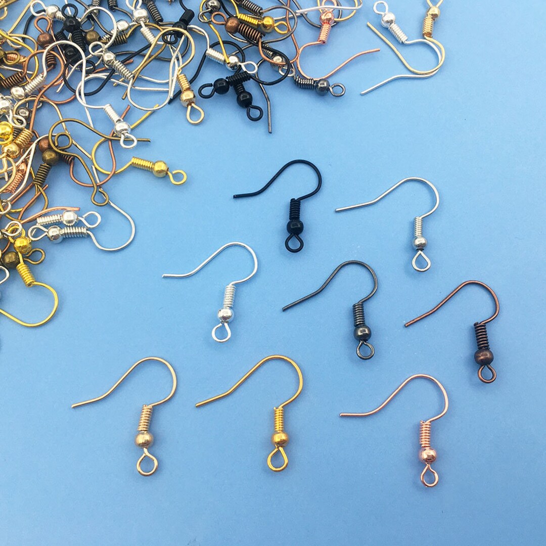 200pcs Copper Ear Wire Hook DIY Earrings Hooks Ear Stud Component Jewelry  Making