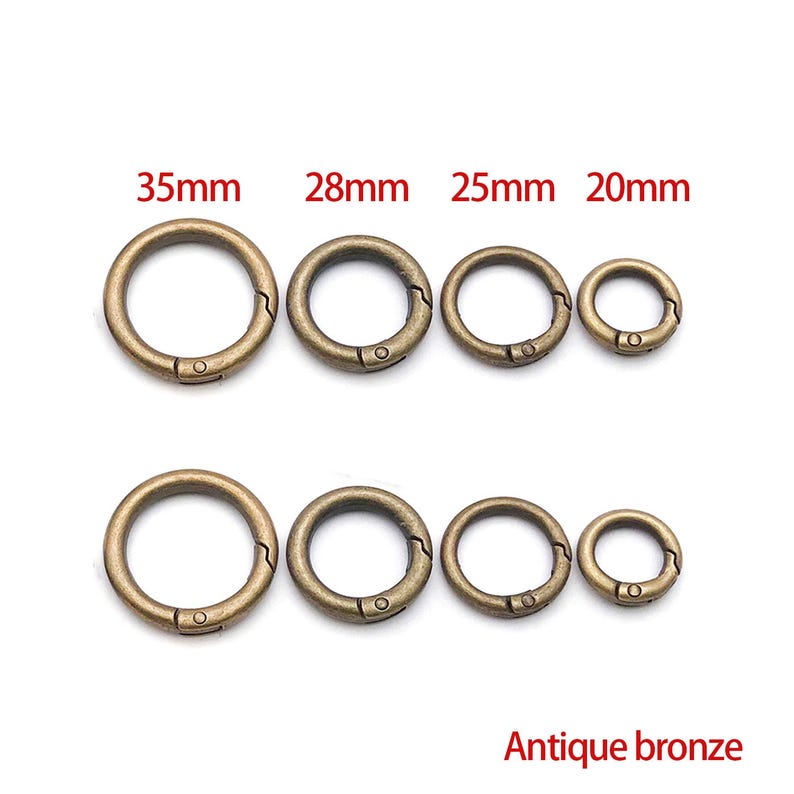 10/20pcs Spring O Ring Clip Keychain Metal Round Carabiner Spring Ring ...