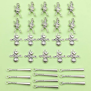 20/30pcs bulk Antique Silver Sports Ball Football Baseball DIY Charms pendant for DIY Bracelets Earrings Necklaces jewelry making Accessory