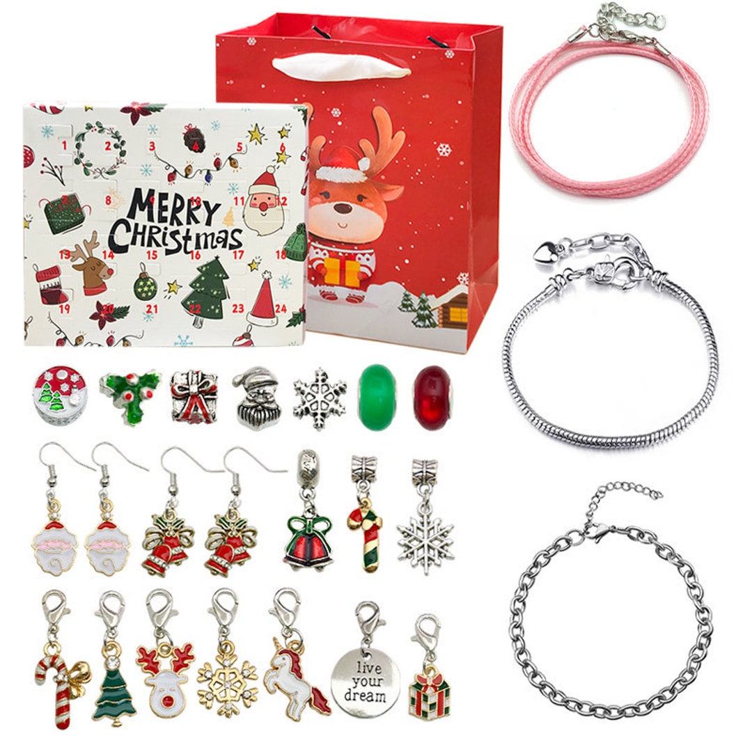 Calendrier De L'Avent Bijoux 2024 Pour Femme - 24 Bijoux (Bracelet, Collier, Bague...) - Cadeau De Noël