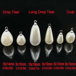 water drop Artificial Pearl Charms, Craft Supplies, jewelry Earring Charm, Jewelry Making