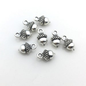 30pcs 6x8x13mm Antique Silver Mini 3D Pineal Fruit Acorn Nut Charm Pendant c8823