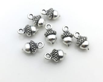 30pcs 6x8x13mm Antique Silver Mini 3D Pineal Fruit Acorn Nut Charm Pendant c8823