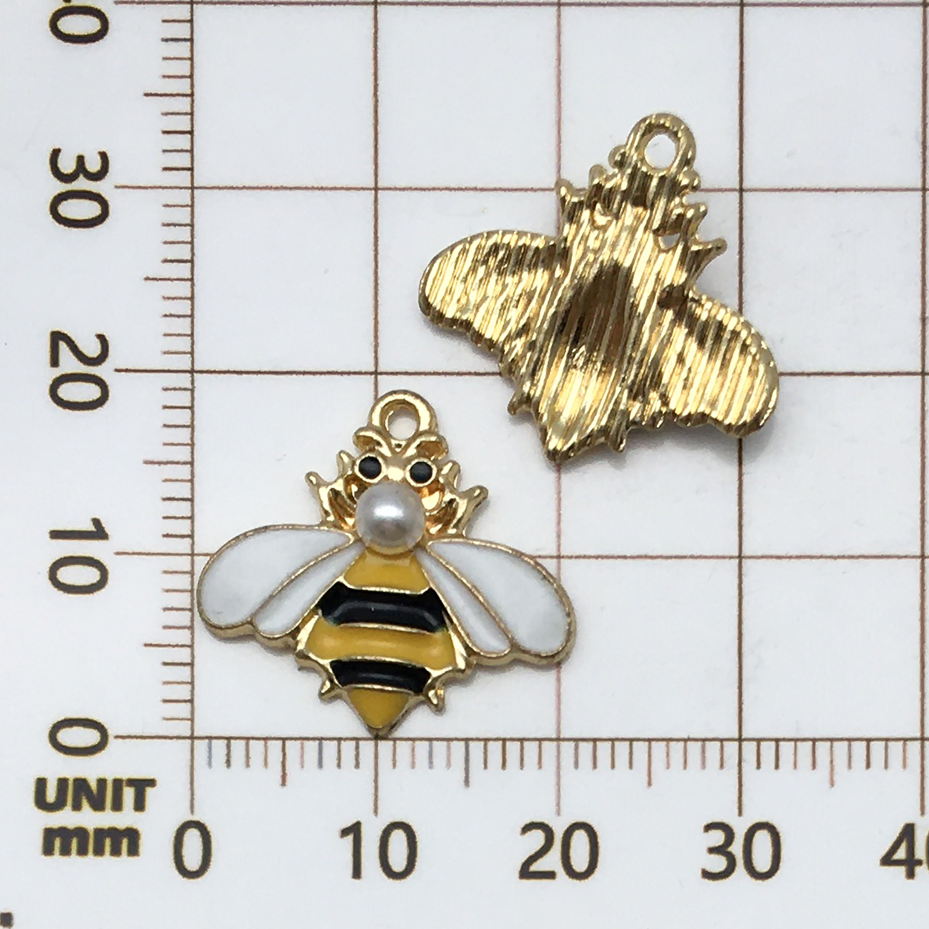 24 stuks bijenbedels legering emaille honingraat bedels strass bijen hangers voor het