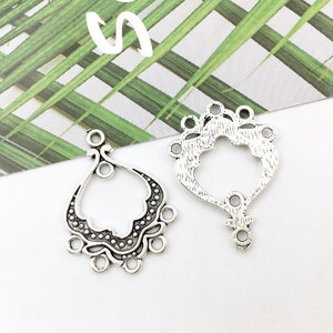 10/20/30PCS Ancient silver earrings charms Charms for Earrings, Pendants for Necklaces, Jewelry Supplies, DIY Jewelry image 6