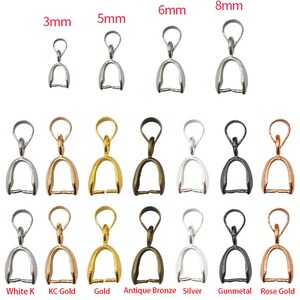 30PCS Anhänger Pinch Bail Verschlüsse Halskette Haken Clips Charm Pinch Bails Connector Zubehör für DIY Armbänder Ohrringe Schmuck machen Bild 2