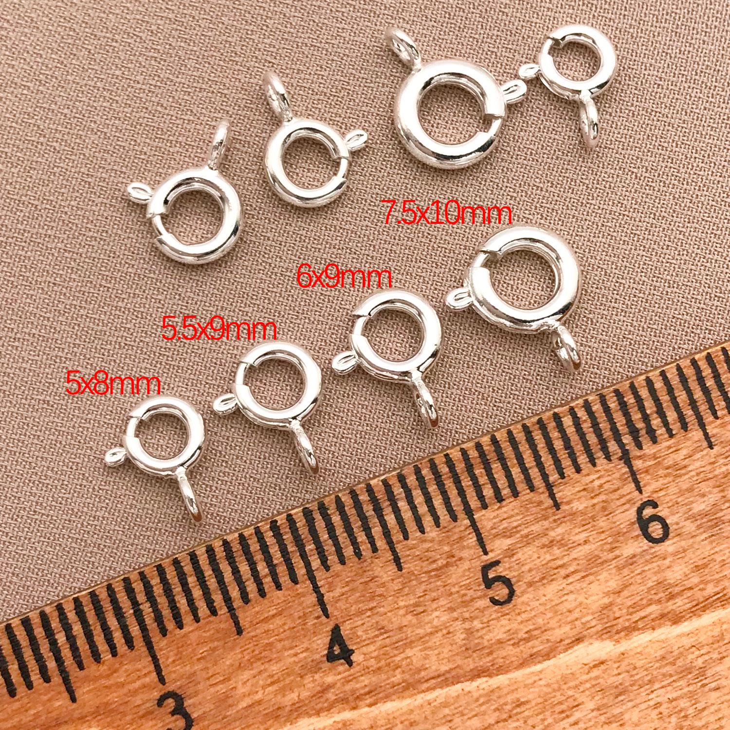 BEEFLYING 10-Piece Brass Spring Clasps - Gold Plated Jewelry Making Supplies For Necklaces & Bracelets