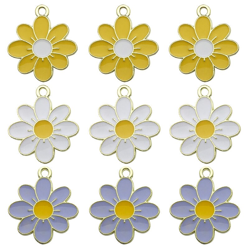 3 Blue Enamel Flower Charms, Mini Flower Pendants, Enamel Charms, For  Jewelry Making, Royal Blue, 22k Gold Plated, 3pcs