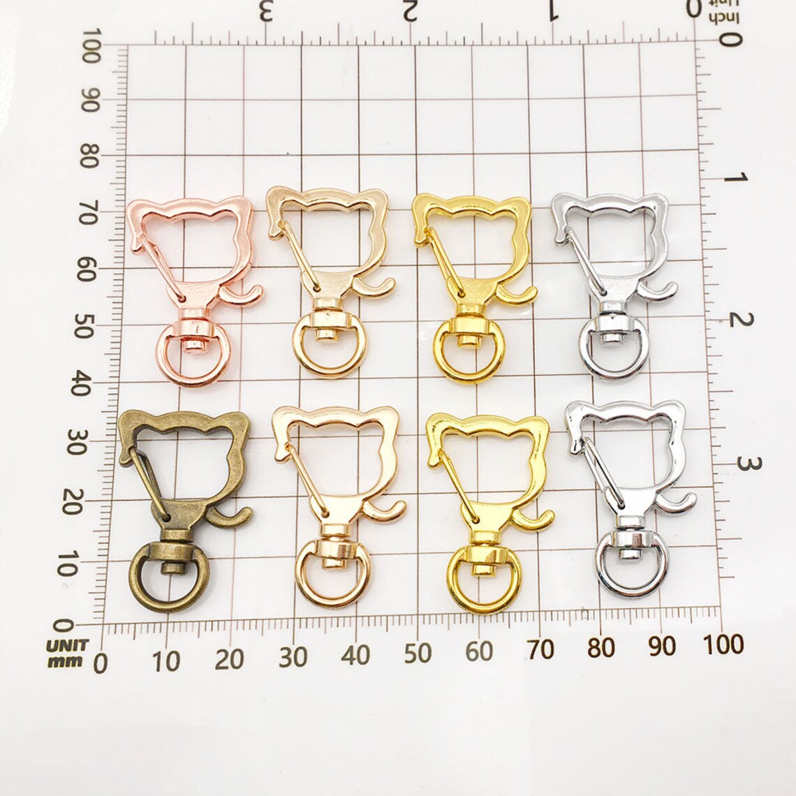 Keychains Mix 10/20pcs Mix Color Cat Keychain Lobster Clasp Key Hook Keychains for ...