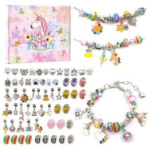 Braccialetto europeo fai da te con ciondoli adatto per set di bracciali Pandora, forniture per la creazione di gioielli con braccialetti per bambini, regali fai da te con braccialetti di Natale per bambini