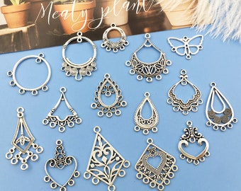 10/20/30PCS Ancient silver earrings charms Charms for Earrings, Pendants for Necklaces, Jewelry Supplies, DIY Jewelry