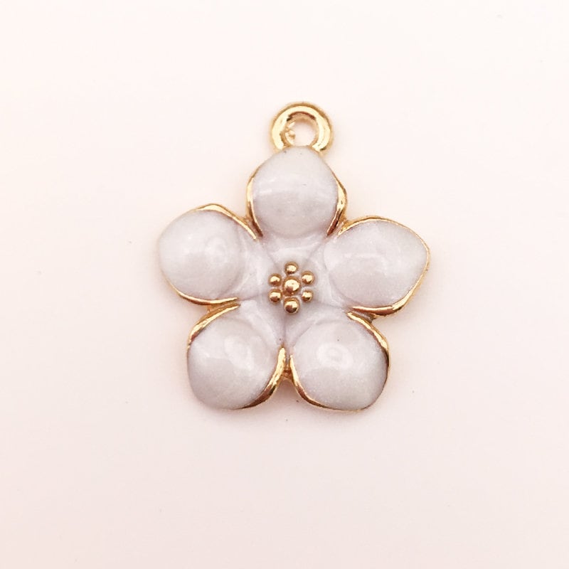 40 Dijes Florales De Primavera/Verano - Aleación Chapada En Oro, Colores Variados, Para Joyería DIY