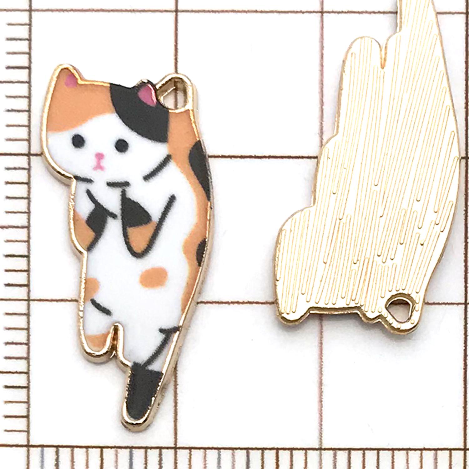 FASHEWELRY Emaille Katzen Charms - 24 Stück Niedliche Kätzchen Anhänger Für DIY Schmuck